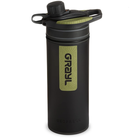 grayl filtered water bottle gear recs